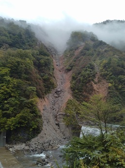 鬼ヶ城崩壊地