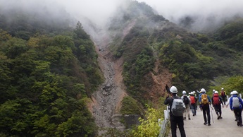 鬼ヶ城崩壊地の迫力